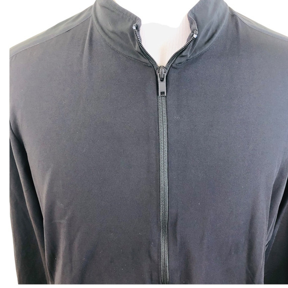 Theory Jacket Womens XXL 2XL Performance Light Black Full Zip Pockets Mock Neck - Picture 4 of 8